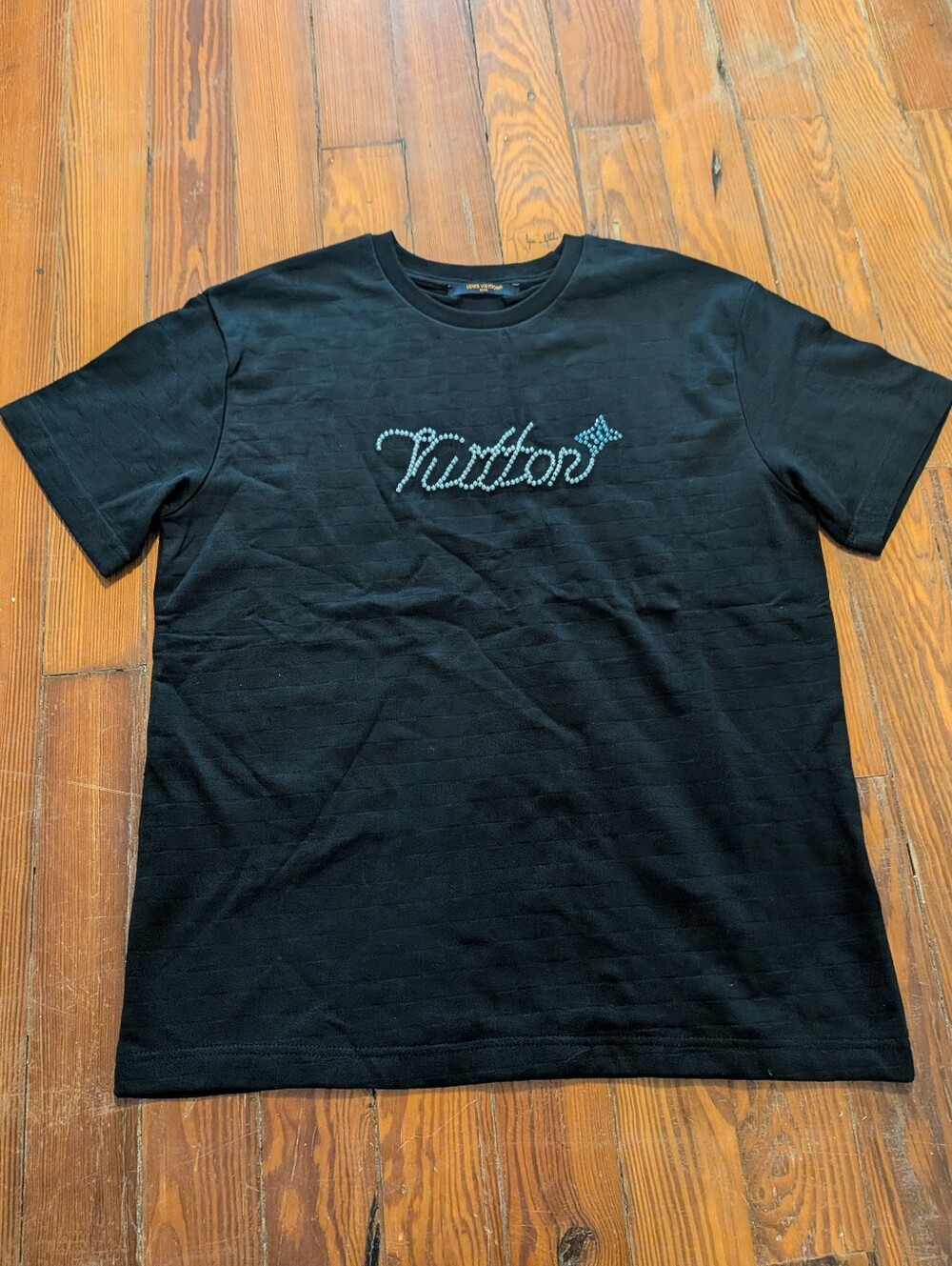 AUTHENTIC FW2025 Louis Vuitton Signature Embellished Logo Crewneck T-Shirt